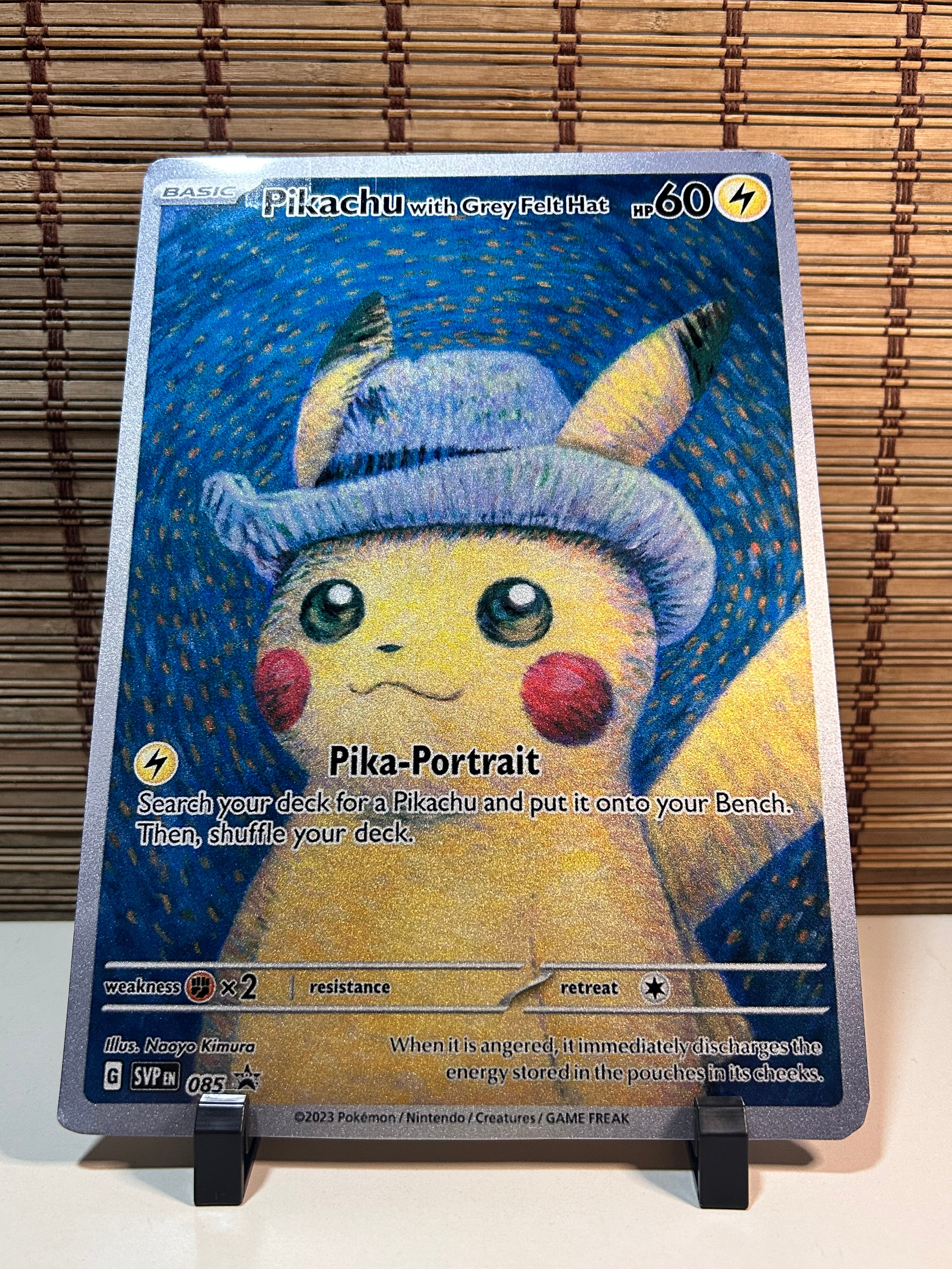Placa Decorativa - Pikachu Grey Felt Hat
