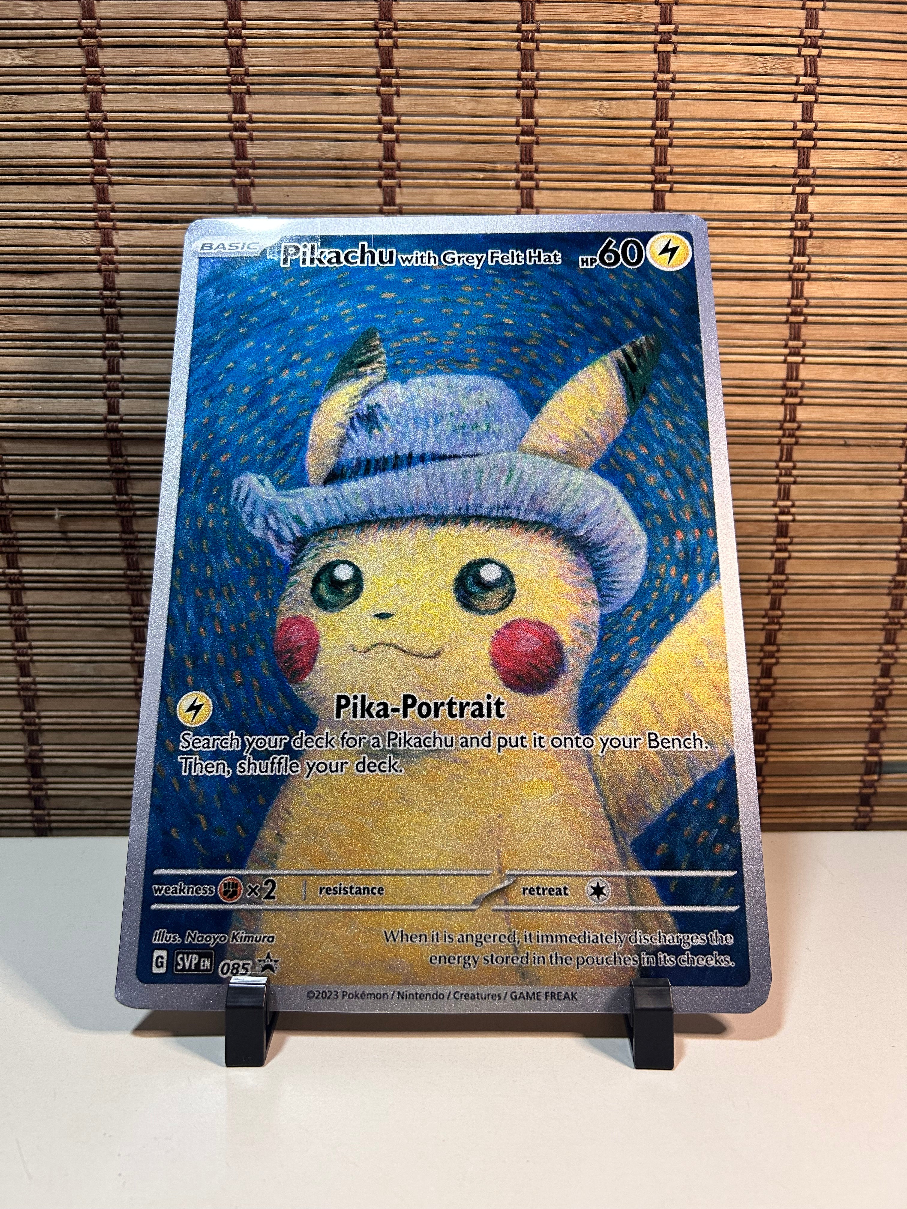 Placa Decorativa - Pikachu Grey Felt Hat